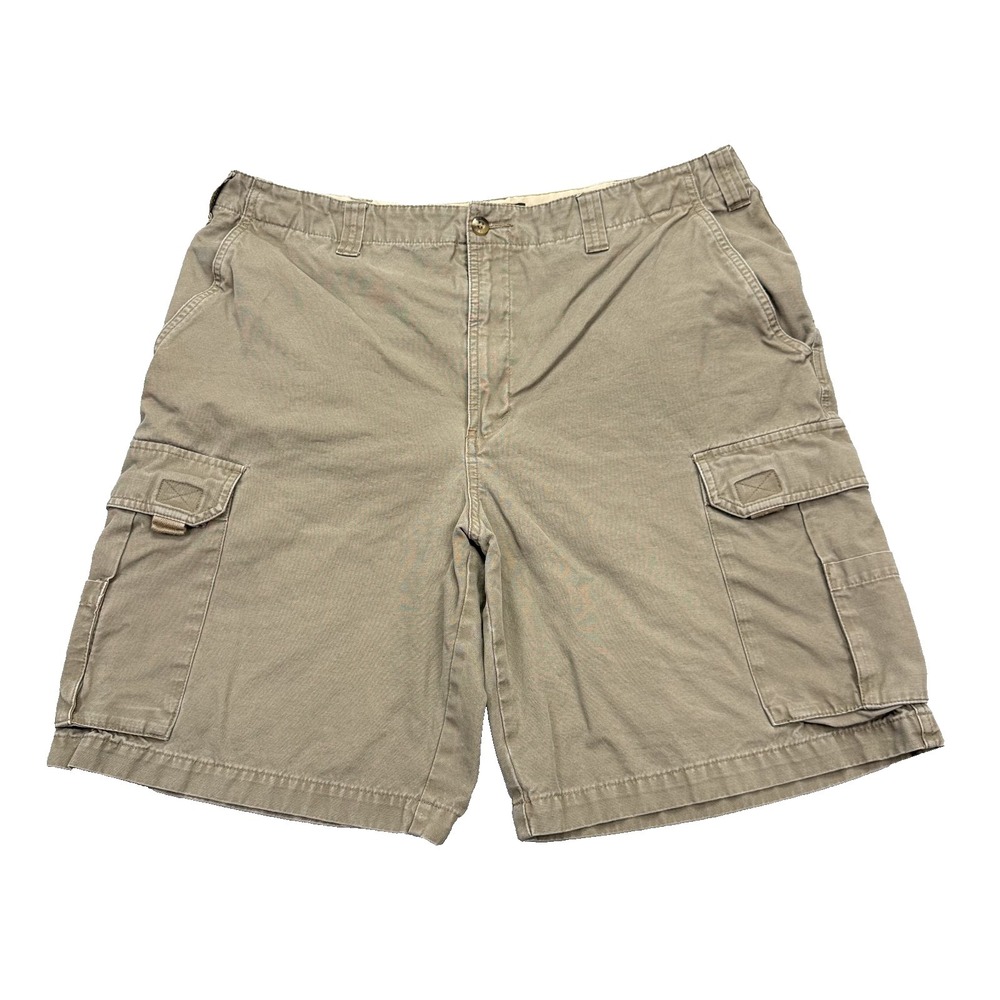 Eddie Bauer Mens Cargo Shorts Size 38 Relaxed Inner Brown Outdoors STAIN